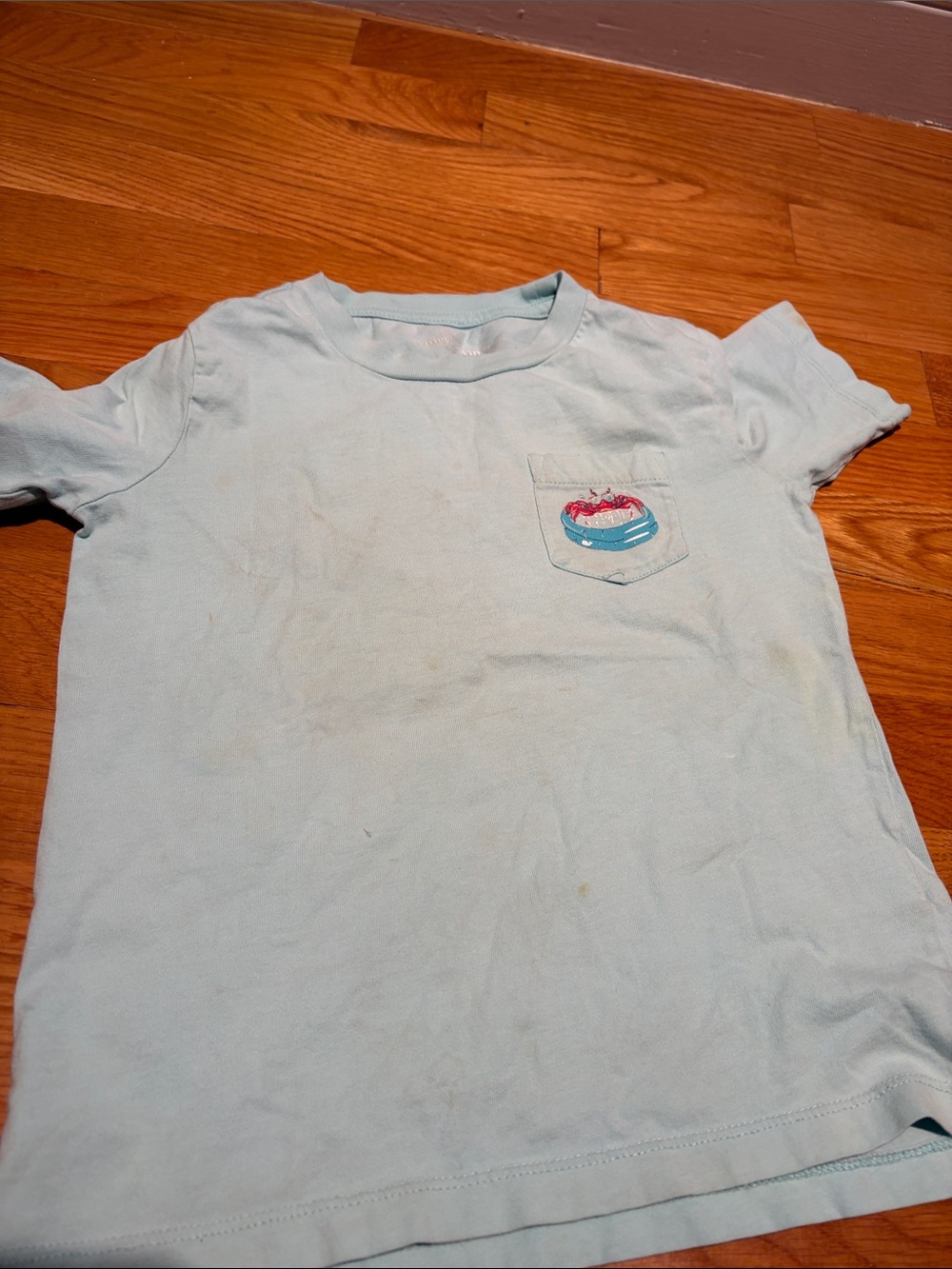 Vineyard Vines Light Blue Kids Short-Sleeve Tee with Pocket Graphic